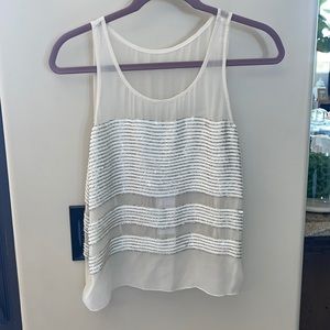 Parker sheer top w beaded details